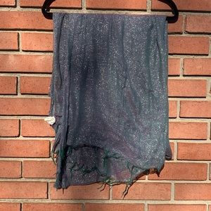 Large metallic green/purple scarf/wrap